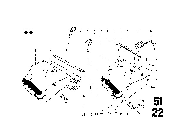 1970 BMW 2002  Rubber Buffer Diagram for 51175790035
