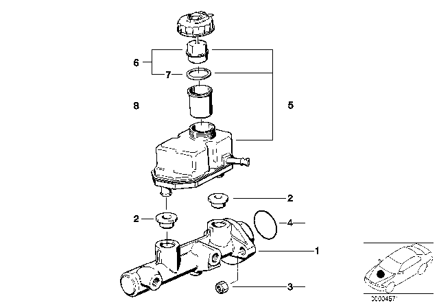 1994 BMW 318i  Expansion Tank Diagram for 34321159183