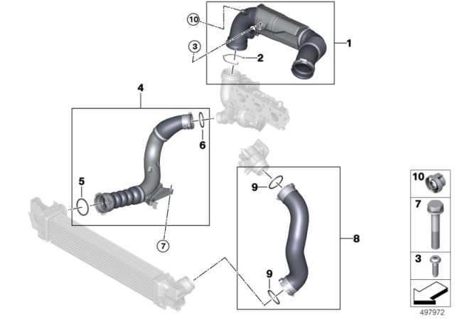 2019 BMW X1  Charge Air Line Diagram for 13718616212