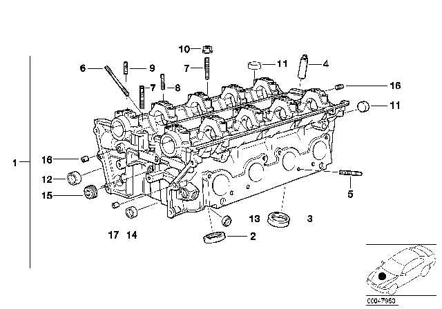 2001 BMW X5  Adhesive Diagram for 07589067732