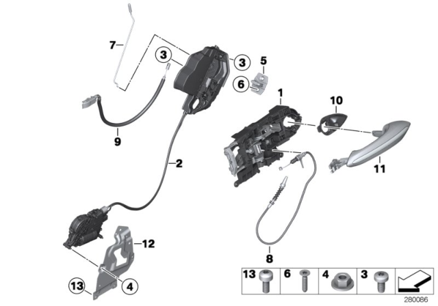 2015 BMW 650i xDrive Gran Coupe  Lock, Complete, Right Diagram for 51227276322
