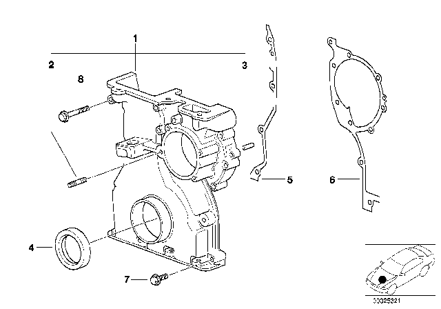 1999 BMW 528i Hex Bolt With Washer Diagram for 07119900486