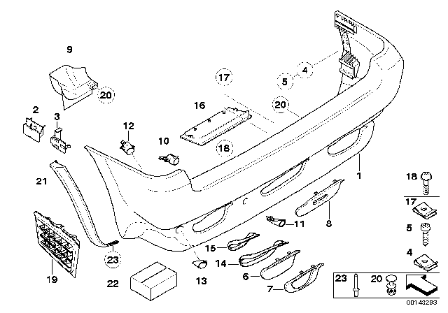 2004 BMW X5  Blind Rivet Diagram for 51127037881