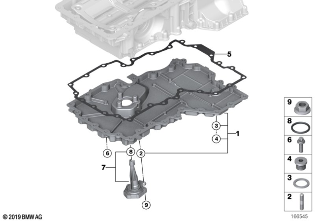 2014 BMW 750Li  Engine Oil Pan Lower Diagram for 11137570691