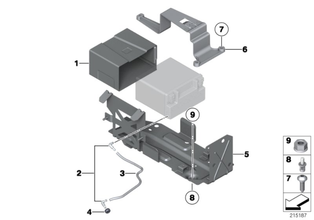 2012 BMW 535i  Holder Diagram for 61217606565
