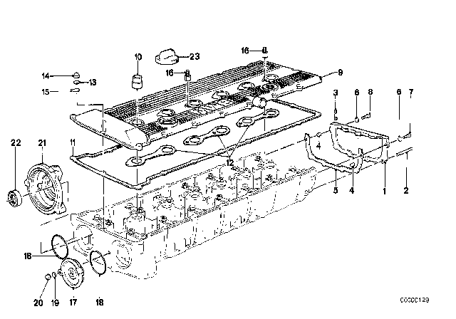 1988 BMW M6  Cover Diagram for 11121306734