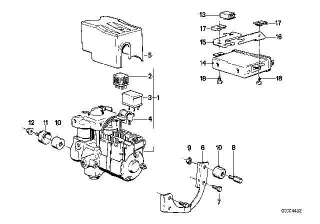 1987 BMW 325e  Holder Diagram for 34521158215