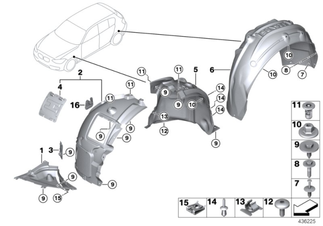 2020 BMW 230i Cover, Wheel Housing, Rear Left Diagram for 51717260743