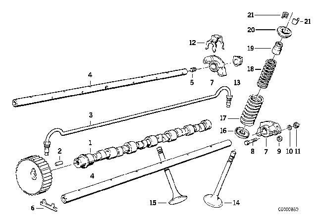 1985 BMW 325e  Intake Valve Diagram for 11341267721