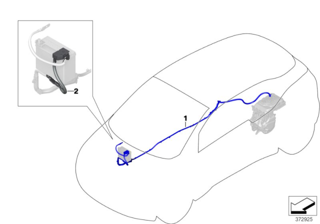 2014 BMW i3  Repair. Cable, B Diagram for 61129359665