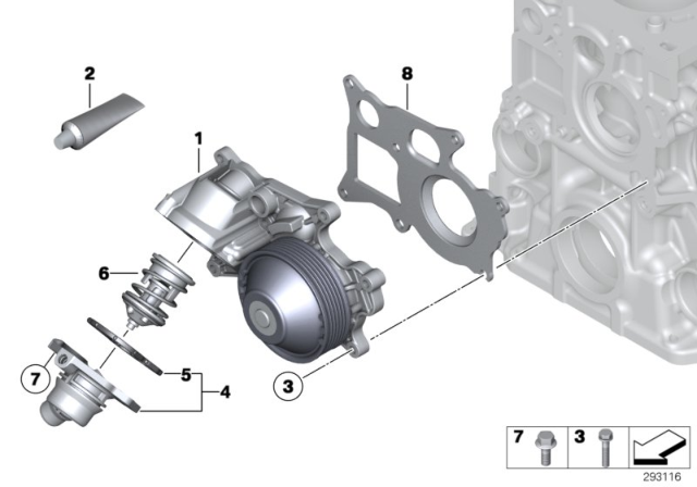 2018 BMW X5  Profile-Gasket Diagram for 11518516207