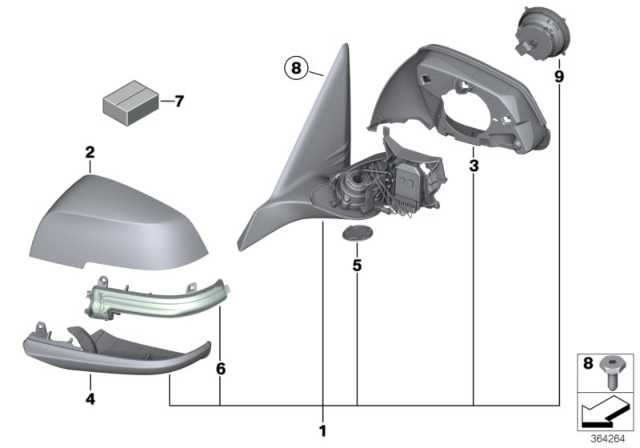 2020 BMW 430i xDrive  Drive, Exterior Mirror, Lin Bus Diagram for 67137266659