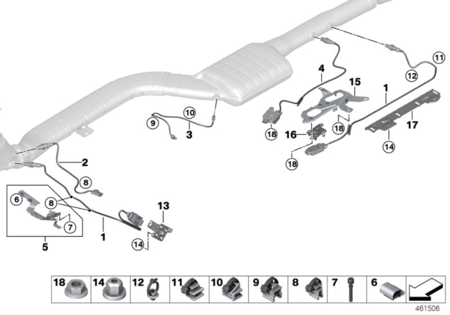 2018 BMW 540d xDrive  Oxygen Sensor Diagram for 13628593852