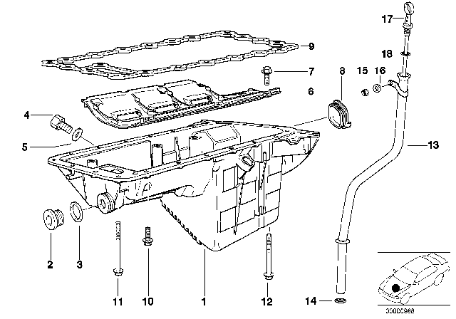 1997 BMW 318is  Guide Tube Diagram for 11431247803