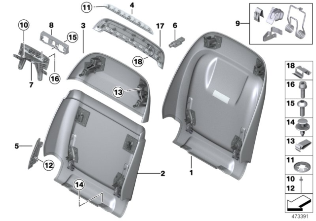 2018 BMW Alpina B7  REAR SECTION, COMFORT SEAT Diagram for 52107409613