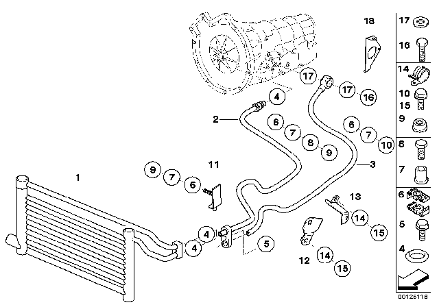 2003 BMW Alpina V8 Roadster  Pipe Clamp Diagram for 07408025809