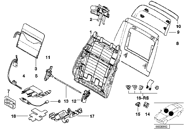 2000 BMW 750iL Clip Diagram for 52108175054