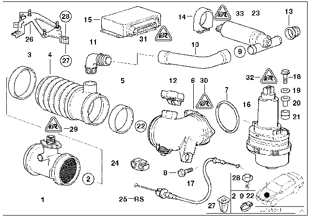 1995 BMW 840Ci  Isa Screw Diagram for 07129900344