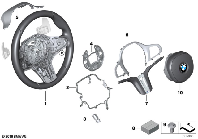 2020 BMW 330i  CONNECTING LINE, STEERING WH Diagram for 32308746685