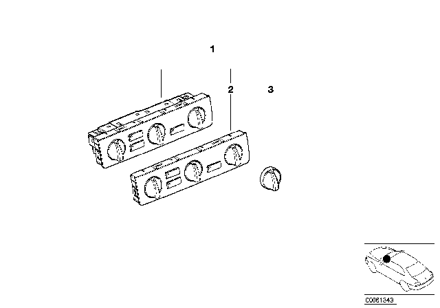 2003 BMW 325i  Air Conditioning Control Diagram for 64116931839