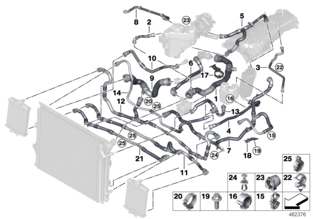2017 BMW 340i  Dual Clip Diagram for 17128608773