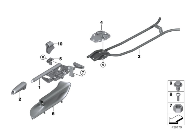 2014 BMW X1 Handbrake Handle Diagram for 34406795090