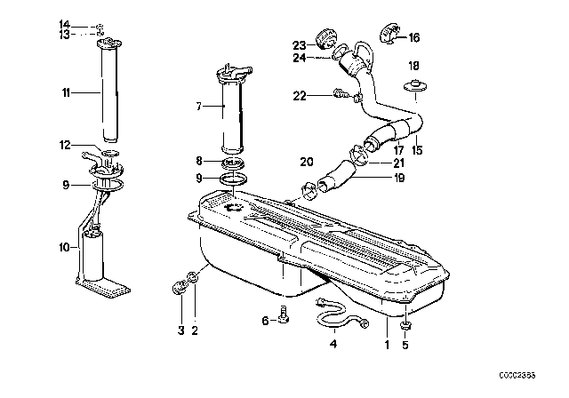 1987 BMW 325i  Strainer Diagram for 16121151736