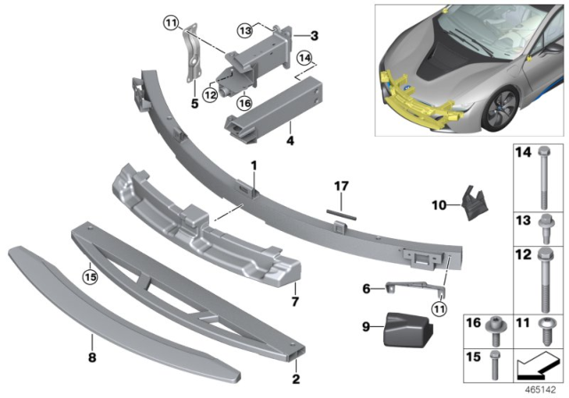 2020 BMW i8  Edge Protection Diagram for 51721371705