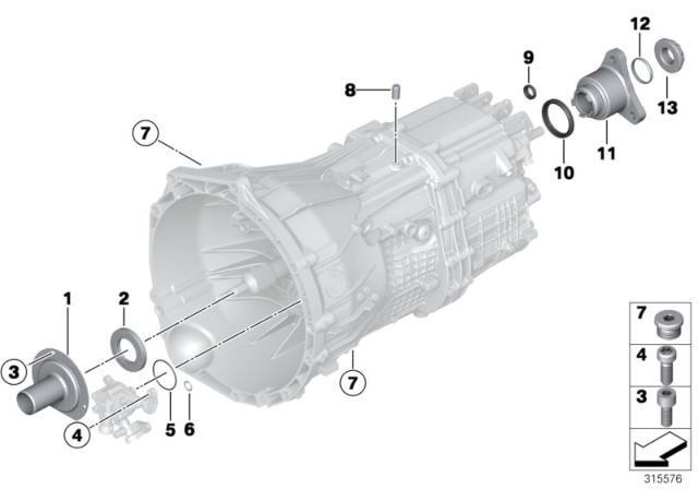 2018 BMW M240i O-Ring Diagram for 23108609381