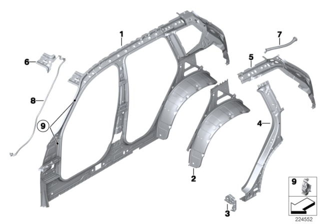 2013 BMW X3  Water Outlet Hose Front Diagram for 41007206344