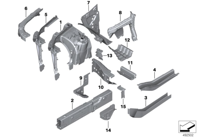 2020 BMW X5 EXTENSION, SUPPORTING STRUT Diagram for 41009498769