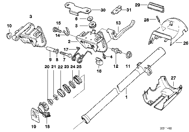 1994 BMW 318i  Stop Buffer Diagram for 32311160902
