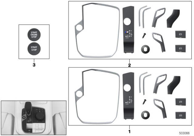 2020 BMW 840i  REPAIR KIT, TRIM, CENTRAL CO Diagram for 61319475058