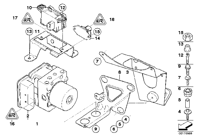 2010 BMW M6  EXCHANGE REPAIR KIT DSC CONT Diagram for 34502460454