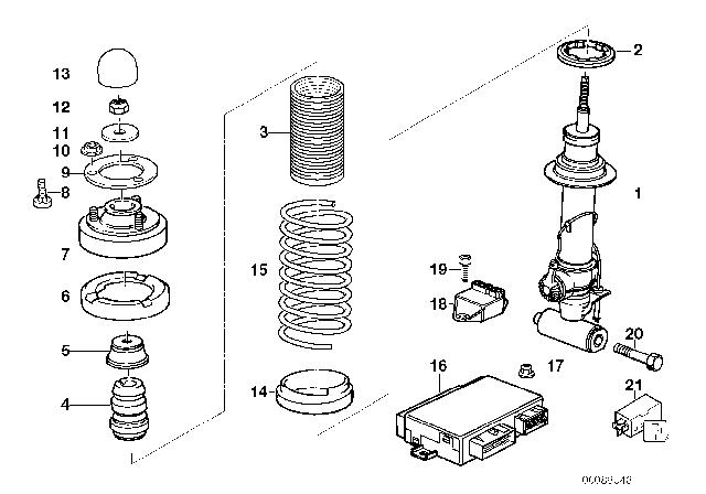 1995 BMW 540i  Ring Diagram for 31311127285