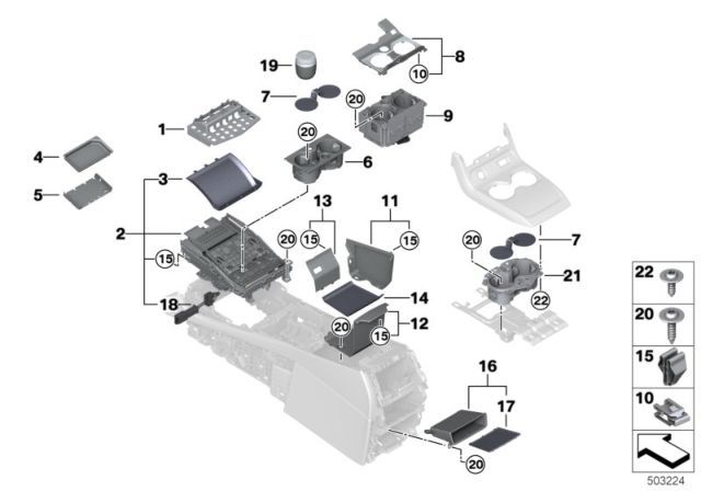 2020 BMW X5  INSERT MAT, STORAGE COMPARTM Diagram for 51169399988
