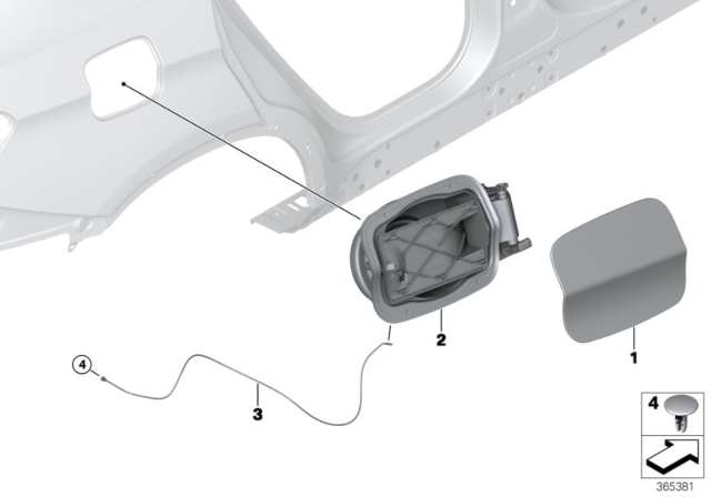 2015 BMW X6  Fill-In Flap, Primed Diagram for 51917312317