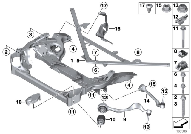 2008 BMW 335i Cover, Tension Strut, Left Diagram for 31146785157