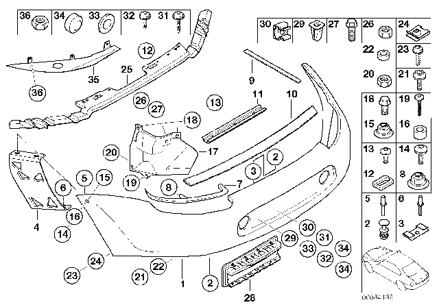 2003 BMW Alpina V8 Roadster  Blind Rivet Diagram for 51127011729