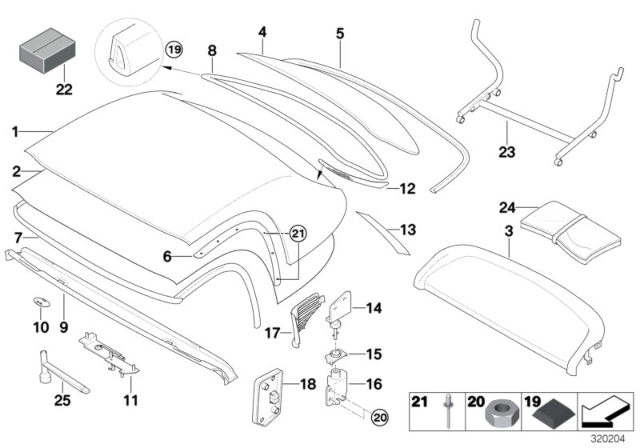 2003 BMW Z8 Hook And Loop Fastener Diagram for 51477051798