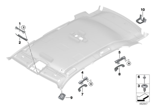 2020 BMW X3  Trim For Hinge Left Diagram for 51448092647
