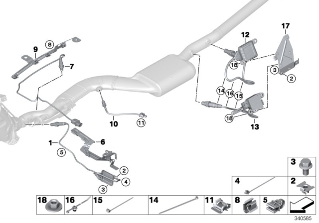 2015 BMW X3  Cable Strap Bracket Diagram for 61137562742