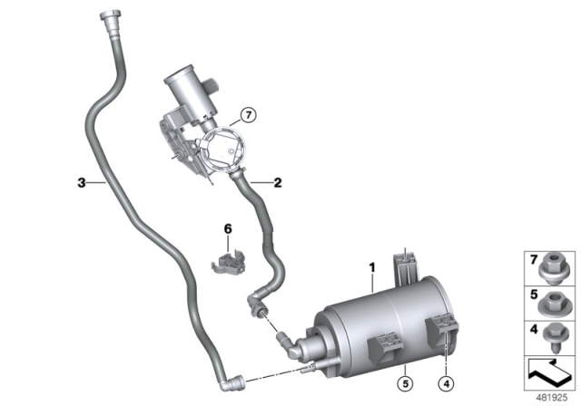 2020 BMW X4  Breather Line Diagram for 16137404091