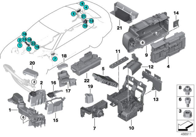 2017 BMW 740i xDrive  COVER Diagram for 61149340274