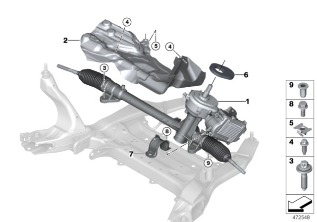 2020 BMW M235i xDrive Gran Coupe  STEERING GEAR, ELECTRIC Diagram for 32106891579
