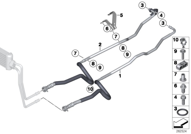 2015 BMW M5 Hose Clamp, Double Diagram for 32417849652