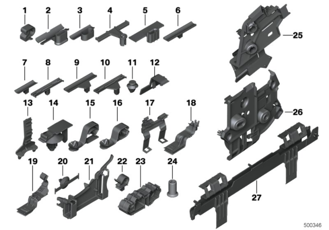 2019 BMW M550i xDrive  Bracket Plug Connection Left Diagram for 61139331173