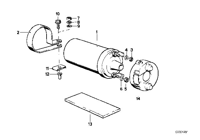 1988 BMW 635CSi Ignition Coil Diagram for 12131286087