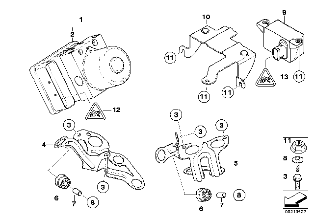 2008 BMW Z4 M  Bracket Hydro Unit Diagram for 34516769175