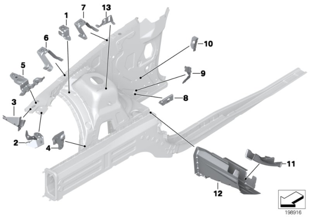 2013 BMW X1  Covering Right Diagram for 41117152824
